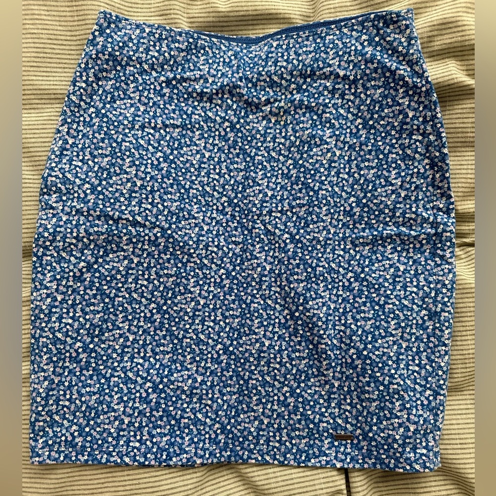Hollister Blue Floral Mini Skirt